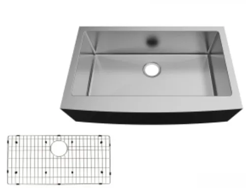 Stainless Steel Sink 33x22 Apron Micro Radius Single Bowl SKU_ CRSS3322AMR